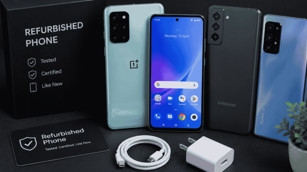 Refurbished फ़ोन कहा से ख़रीदे? जानिए refurbished phone buy करने का सही तरीका, फायदे, warranty, quality check और best deals सिर्फ Virani Telecom पर।