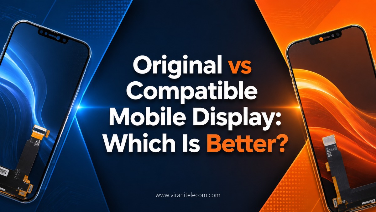 Mobile Display Replacement Original vs Compatible Learn the differences in quality, touch, brightness, durability, price from Virani Telecom.