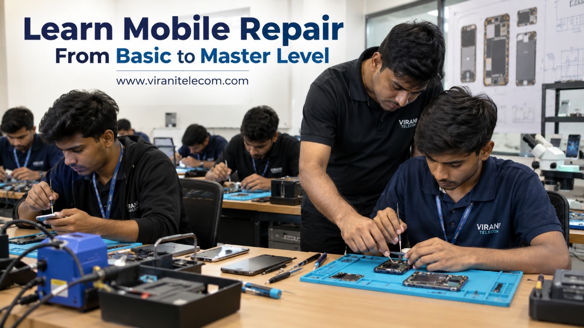 Learn mobile repair from basic to master level with practical hardware and software skills, tools, troubleshooting techniques. Virani Telecom